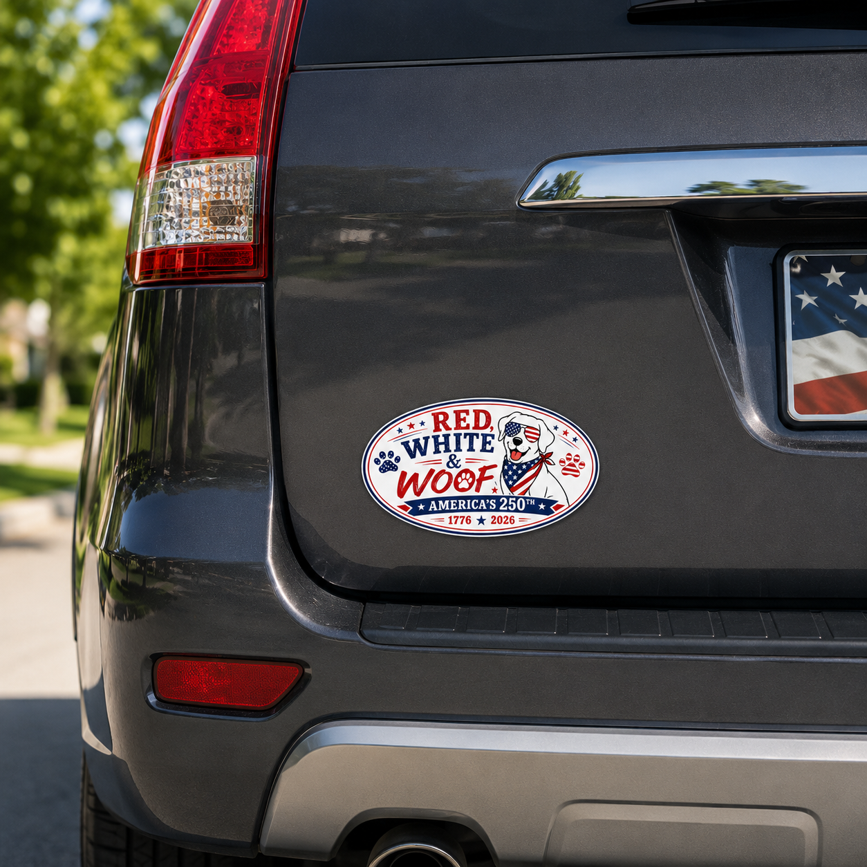 Red White & Woof America's 250th Anniversary Decal