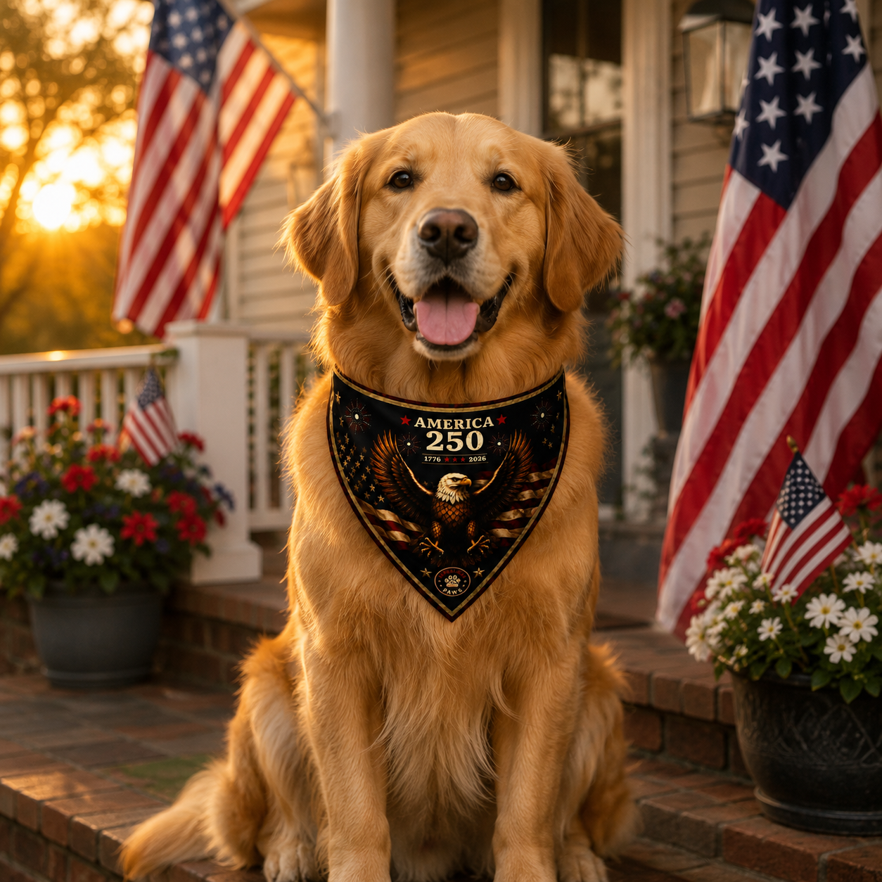 America 250 Dog Bandannas